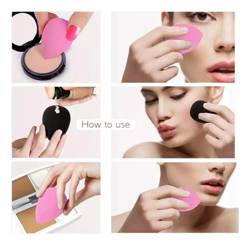 Esponja Aplicadora De Maquillaje Difuminadora (pack De5unid)