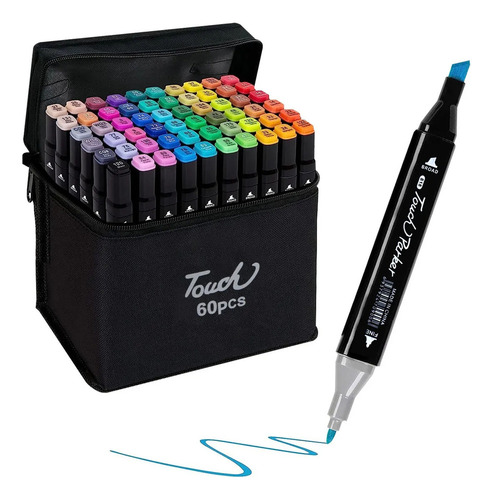 Marcadores Xin De Doble Punta Con 60 Colores