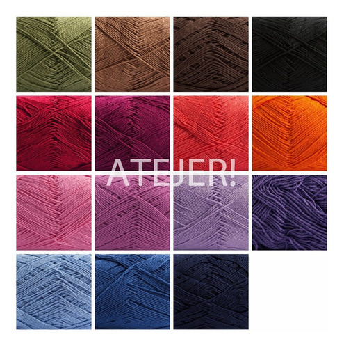 Imagen 3 de 4 de Hilo Algodón Fino 8/3 Ovillo X 100gs Tejido Crochet