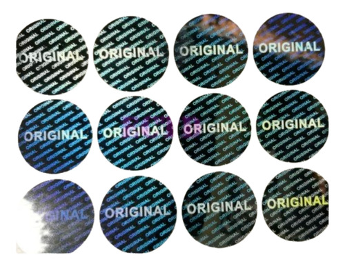 1000 Hologramas Original Stickers Para Control De Garantias Color Plateado Maxima Calidad, Se Deteriora Al Desprenderse