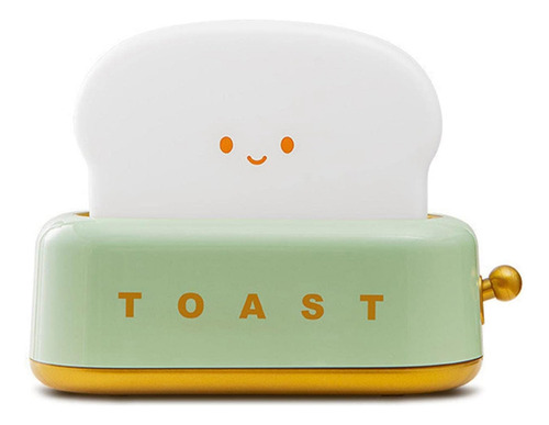 Bonita Luz Nocturna Toast, Lámpara De Noche Led Smile Bread