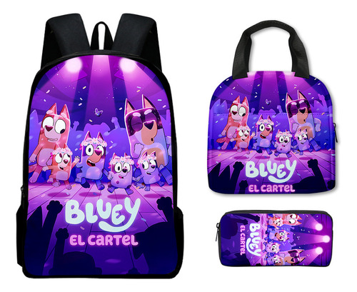 Mochila Bluey, Bolsa For El Almuerzo, Bolsa For Lápices