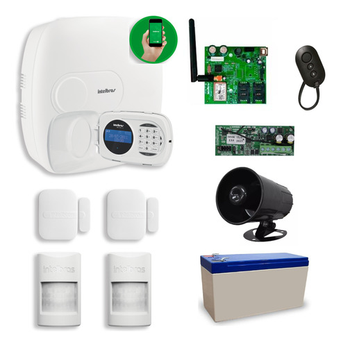 Kit Alarma Intelbras 4010 Lan/grps Inalambrica Monitoreo App