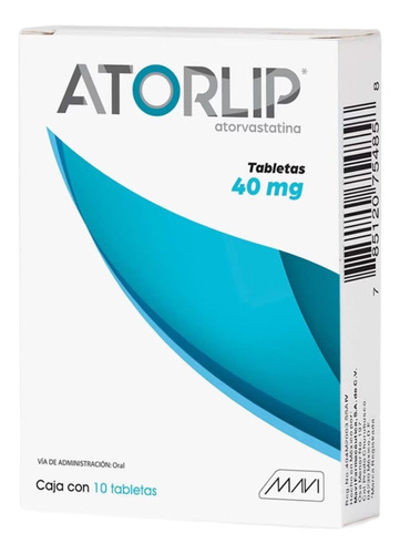 Atorlip 40mg Tabletas Con 10 Atorvastatina