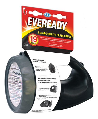 Linterna Recargable Hibrida Eveready 16 Hr 50 Lumens