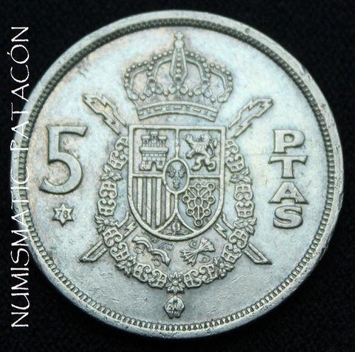 Moneda España 5 Pesetas 1975 Estrella 1978 - Km 807