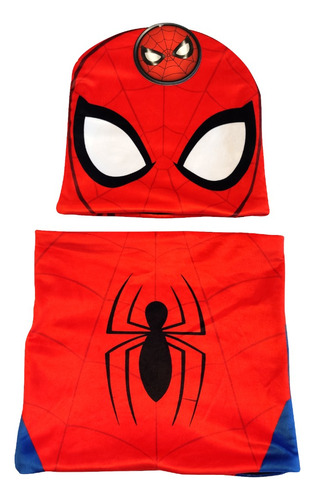 Set Spiderman Gorro + Cuellito Niños Original Marvel