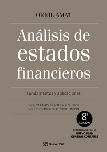 Libro Análisis De Estados Financieros De Oriol Amat
