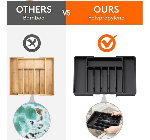 Sn Organizador Expandible Para Cubiertos, Cajón Para