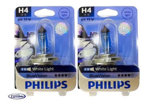 Kit Lampara Philips H4 Blue Vision 106/205/206/306/405/504