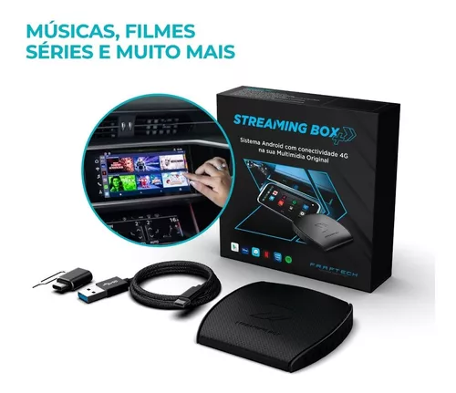 Streaming Box Automotivo Faaftech Espelhamento Via Carplay