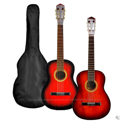 Imagen 10 de 10 de Guitarra Electrocriolla Funda Pua Colores Combo Completo