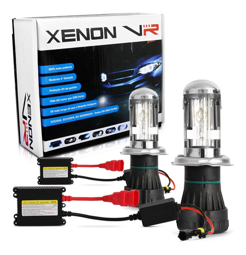 Kit Lampada Bi Xenon Farol H4-3 6000k