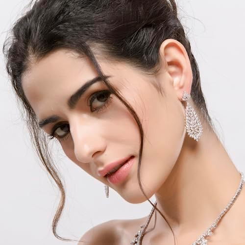 Pendientes Colgantes Con Cristales De Swarovski Chapados En