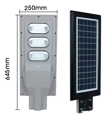 2 Pz Lampara Led Solar 90w Con Control Remoto Y Accesorios Color LUZ BLANCO FRIO 6500K