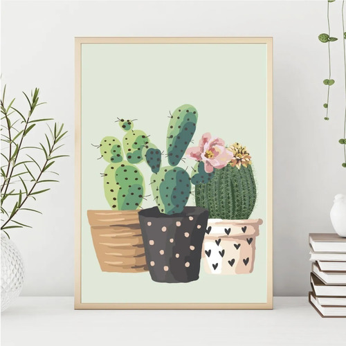 Imagen 4 de 7 de Cuadros Modernos - 20x30 Cm - Hojas, Cactus, Suculentas Más!