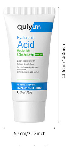 Limpador Facial Hidratante Com Ácido Hialurônico, Limpeza E