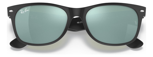 Anteojos de sol Ray-Ban New Wayfarer Flash talle Standard armazón matte black y lente silver