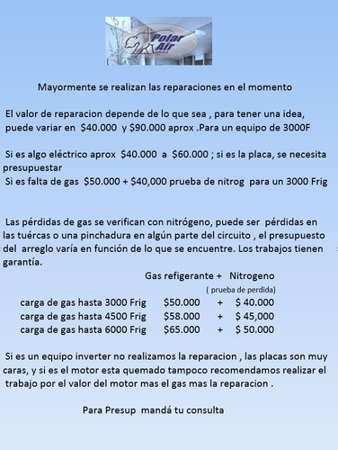 Carga De Gas Y Servicio Técnico Aire Acondicionado