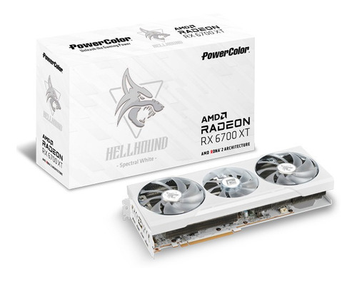 Placa De Vídeo Rx 6700 Xt 12gb Hellhound Spectral White