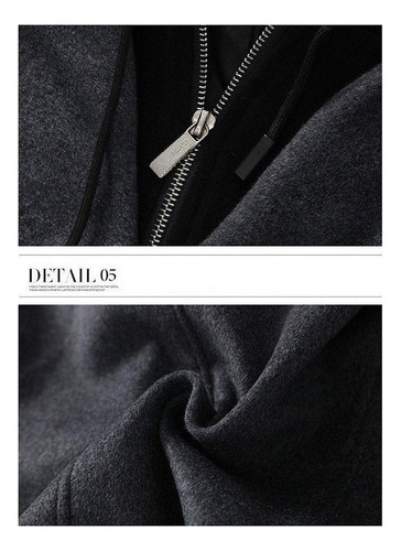 Abrigo Desmontable Capucha Casual Chamarra Para Hombre