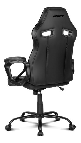 Imagen 5 de 5 de Silla de escritorio Drift DR50 gamer negra con tapizado de cuero sintético