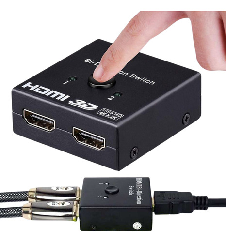 Splitter Switch Divisor Hdmi 1x2 2x1 Bidirecional Full Hd 4k