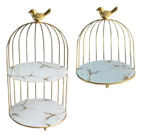 2x Iron Art Nordic Bird Cage Rack Lápiz Labial Perfume