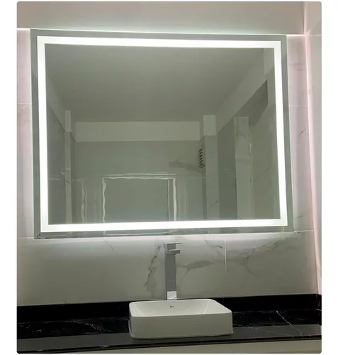 DTD Espejo Baño con Luz Led, Desempañador Electrico y Touch Control  100x80cm