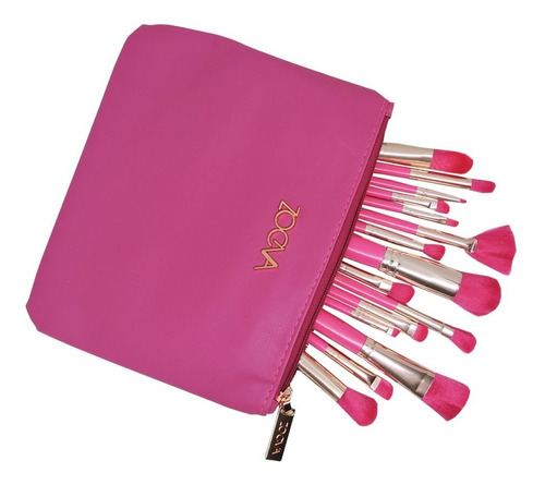 Set 15 Brochas Pinceles Para Maquillaje Profesional Estuche