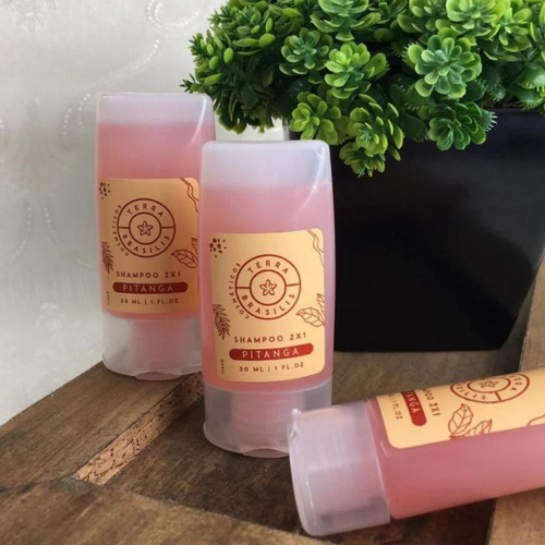 Kit 60 Un Shampoo 2em1 30ml Realgems Pitanga Terra Brasilis