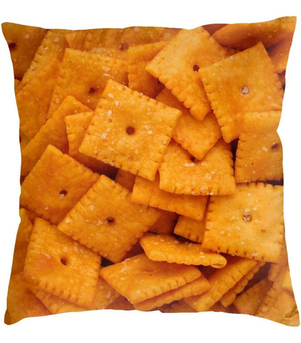 Funda De Almohada Decorativa Con Galleta De Queso Y Comida R
