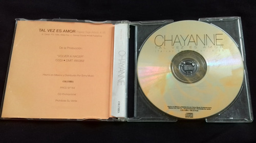 Cd Single Promocional Chayanne Tal Vez Es Amor (Usado)