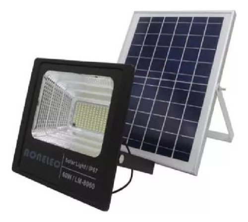 Reflector 40w Led Con Bateria + Panel Solar Soporte
