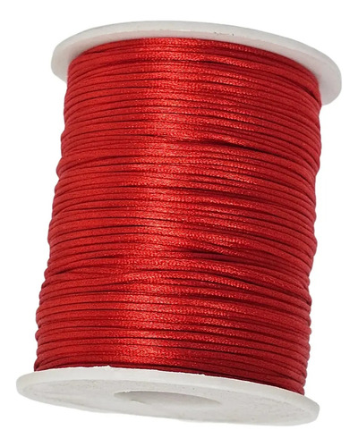 Cordão Rabo De Rato Trader 2mm C/50 Metros - A Cor Cor Vermelho (04)
