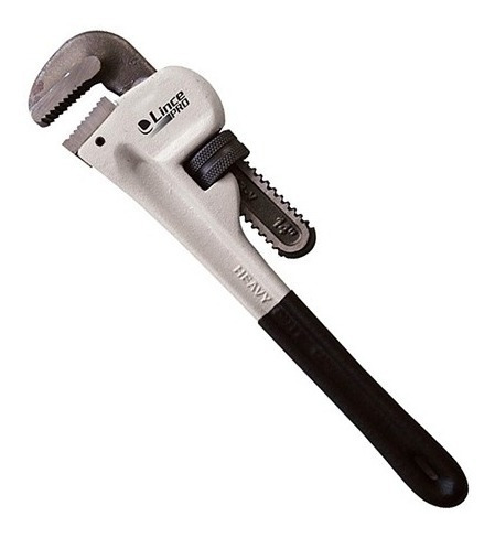 Llave De Tubo 10 PuLG Mango De Goma Lince Pro Alta Calidad 