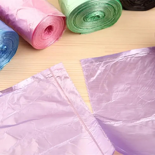 Pink - 20 Portable - Colorful Roll-on Handheld Trash Bags