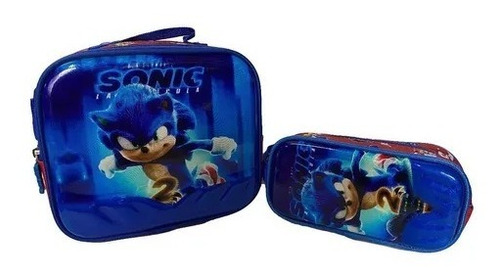 Lonchera Y Cartuchera  Portalápices Infantil Sonic