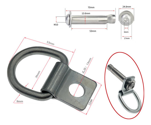 Gancho De Anillo En D Para Remolques, Camiones, Utiliza