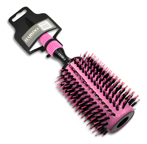 Escova De Cabelo Rosa Cerdas Javali Mista Madeira Ref. 20