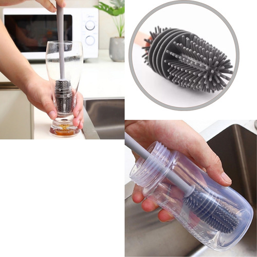 Escova Limpeza De Garrafa De Leite De Silicone