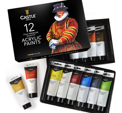 Imagen 1 de 6 de Castle Art Supplies - Juego De Pintura Acrilica - 12 Tubos