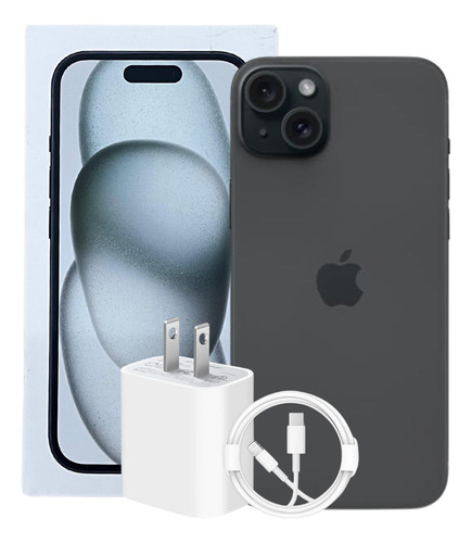 Apple iPhone 15 Plus (128 Gb) - Negro Bandeja Sim Con Caja Original (Reacondicionado)