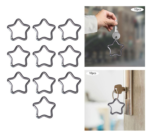 Mosquetones Con Forma De Estrella De Cinco Puntas Para Silve