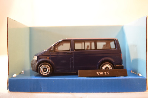 Vw T5 Azul  Pasajeros Cararama 1/43 C/caja 