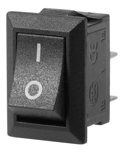 Tecla Llave Switch Interruptor 10x15mm 250v 3a 2 Pines Negra