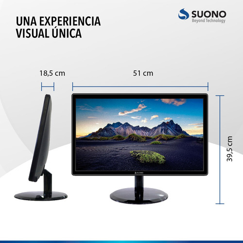 Monitor Gamer Suono Led 24p Full Hd 1920x1080 Snmo-1000 Color Negro