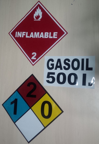 Kit De Etiquetas Para Tanques De Combustible Gasoil Gasolina