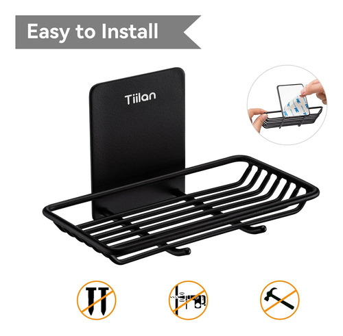 Jabonera Autoadhesiva Tiilan Para Ducha, Acero Inoxidable...
