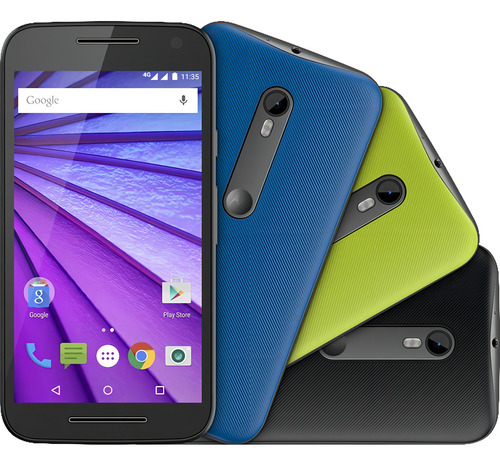 Moto G (3rd Gen.) Colors Edition HDTV Dual SIM 16 GB preto/azul/verde 1 GB RAM - Excelente (Recondicionado)